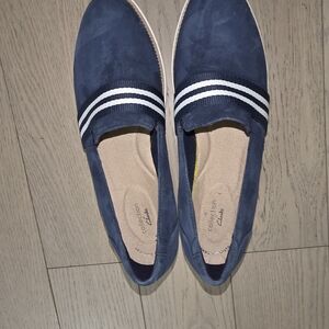 Clarks Women's Navy Slip-On Shoes